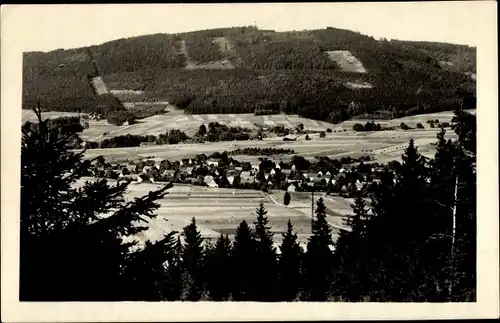 Ak Cunewalde in der Lausitz, Blick vom Bieleboh zum Czorneboh