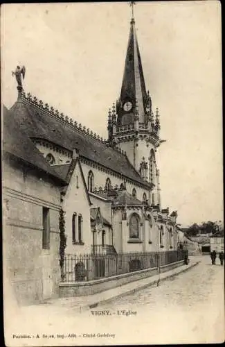 Ak Vigny Val d’Oise, L´Église