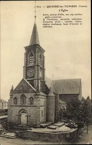 Ak Quarre les Tombes Yonne, L´Église