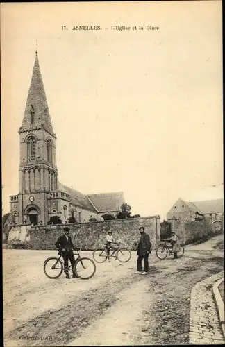 Ak Asnelles Calvados, L´Église et la Dime