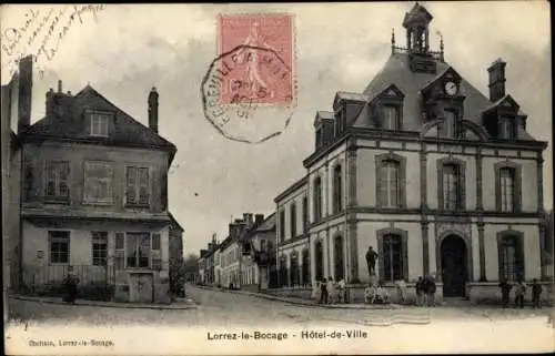 Ak Lorrez-le-Bocage Seine et Marne, L´Hôtel de Ville