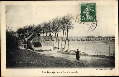 Ak Beaugency Loiret, Vue d´Ensemble