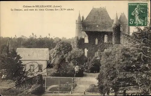 Ak Bellegarde Loiret, Le Donjon du Vieux Château Fort