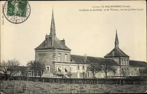 Ak Bellegarde Loiret, Pavillons du Jardinier et de l´Ecuyer