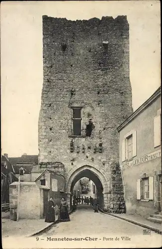 Ak Mennetou sur Cher Loir et Cher, Porte de Ville