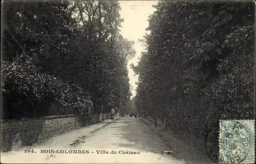 Ak Bois Colombes Hauts de Seine, Villa du Château, Allée