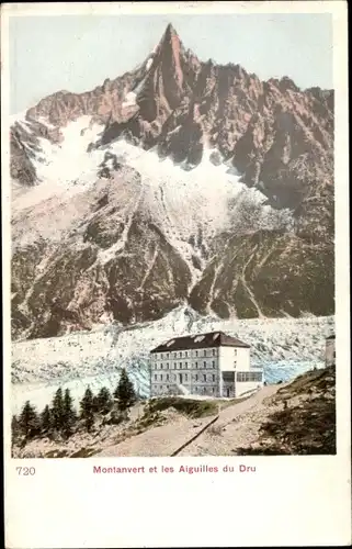 Ak Haute Savoie, La Mer de Glace, Winter, Gletschermeer, Montanvert, Aiguilles du Dru
