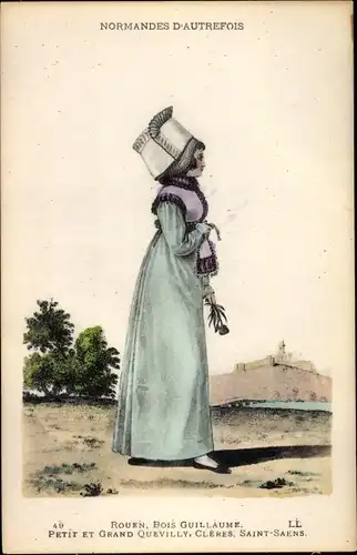 Künstler Ak Normandes d'Autrefois, Tracht, Rouen, Bois Guillaume, Saint Saens