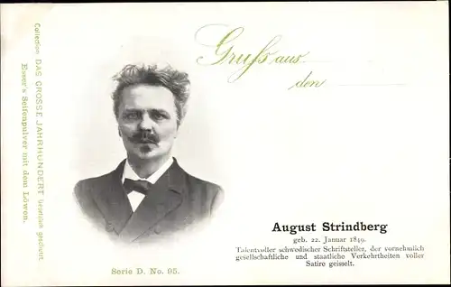 Ak Schriftsteller August Strindberg