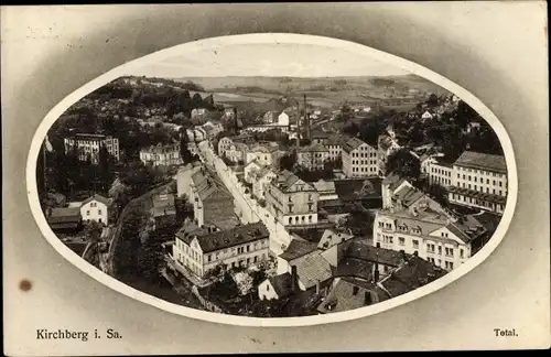 Passepartout Ak Kirchberg in Sachsen, Panorama