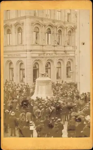 Carte de Visite München Bayern, Kirchenglocke auf der St. Paul Straße, Hotel St. Paul