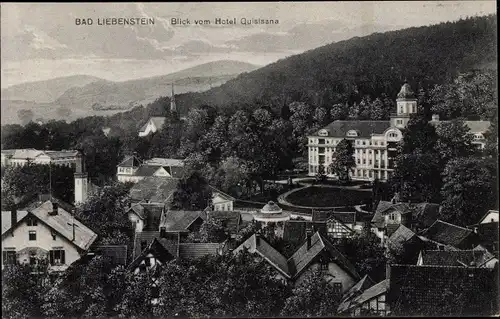 Ak Bad Liebenstein im Thüringer Wald, Gesamtansicht, Vom Hotel Quisiana