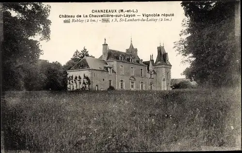 Ak Chanzeaux Val-de-Marne, le Château de la Chauvellière sur Layon