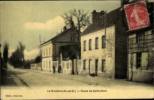 Ak Saint Nom la Bretèche Yvelines, Route de Saint Nom