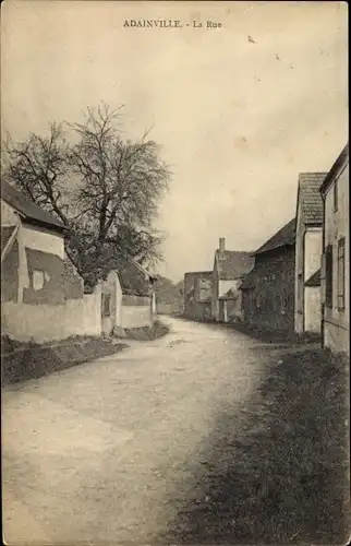 Ak Adainville Yvelines, La Rue