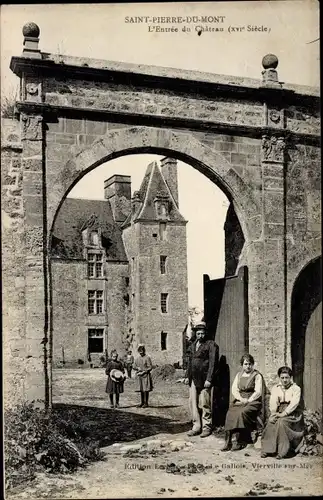 Ak Saint Pierre du Mont Calvados, Entrée du Château