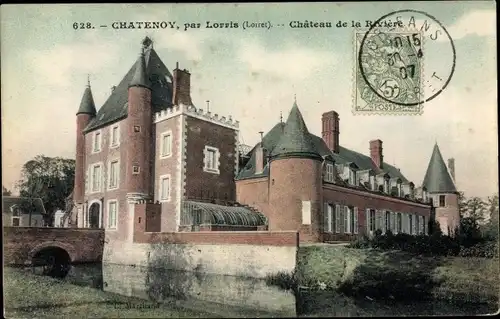 Ak Châtenoy Loiret, Château de la Rivière