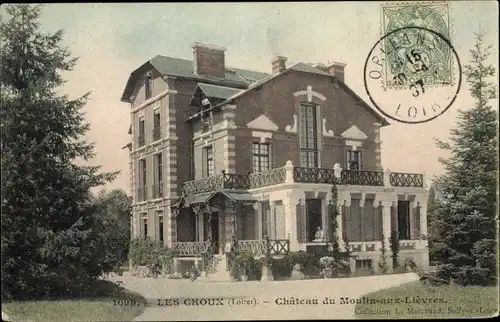 Ak Les Choux Loiret, Château du Moulin aux Lièvres