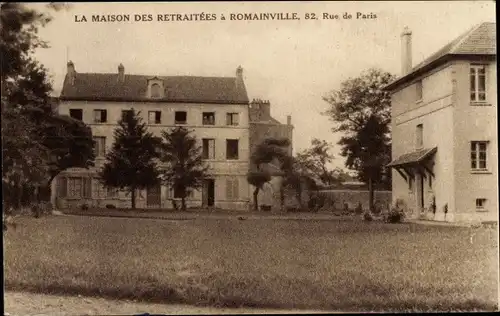 Ak Romainville Seine Saint Denis, Maison des Retraités, Rue de Paris