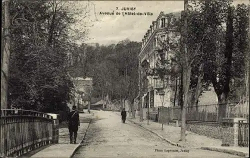 Ak Juvisy Essonne, Avenue de l´Hôtel de Ville