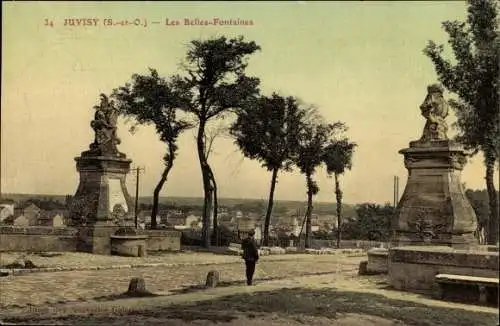 Ak Juvisy Essonne, Les Belles Fontaînes