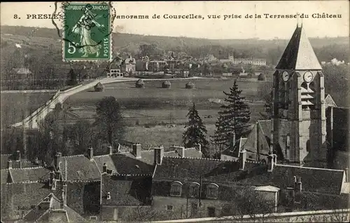 Ak Prelses Val-d´Oise, Panorama de Courcelles