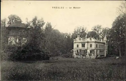 Ak Presles Val d'Oise, Le Manoir