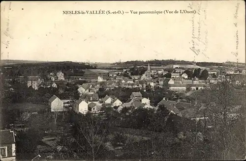 Ak Nesles la Vallée Val-d´Oise, Vue Panoramique