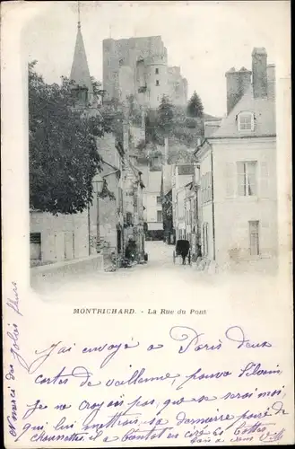 Ak Montrichard Loir et Cher, Rue du Pont