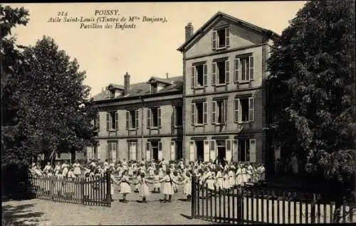 Ak Poissy Yvelines, Asile Saint Louis, Oeuvre de Melle Bonjean