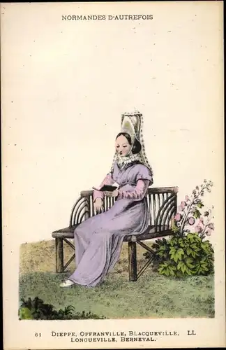 Künstler Ak Normandes d'Autrefois, Tracht, Dieppe, Offranville, Berneval