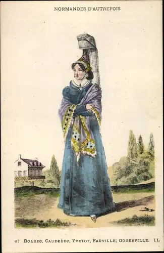 Künstler Ak Normandes d'Autrefois, Tracht, Bolbec, Caudebec, Yvetot