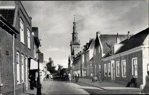 Ak Katwijk aan Zee Südholland Niederlande, Voorstraat met Nieuwe kerk