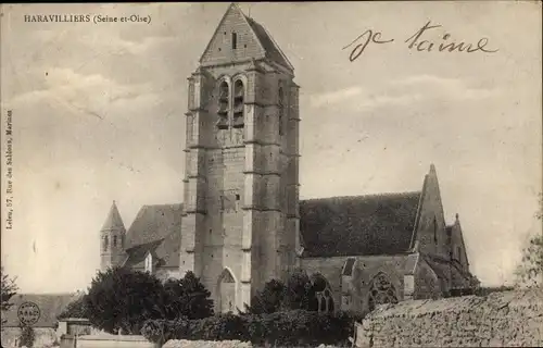 Ak Le Ruel Haravilliers Val d’Oise, Kirche