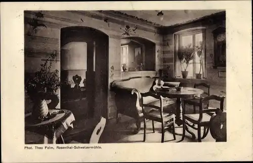 Ak Nikolsdorf Königstein an der Elbe Sächsische Schweiz, Fremdenheim Zocher, Innenansicht