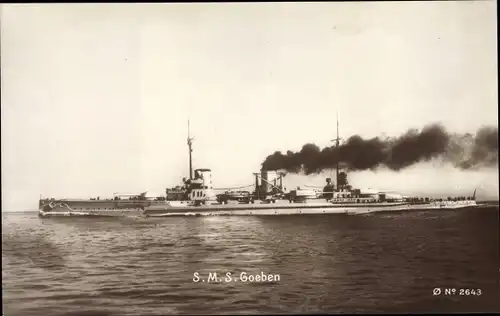 Ak Deutsches Kriegsschiff, SMS Goeben, Großer Kreuzer