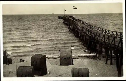 Ak Ostseebad Graal Müritz, Seebrücke, Strand