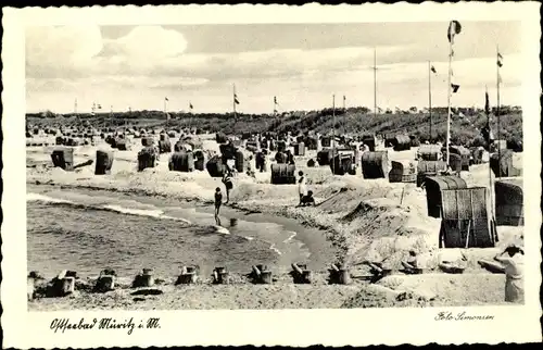 Ak Ostseebad Graal Müritz, Strandleben