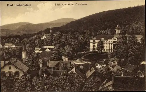 Ak Bad Liebenstein im Thüringer Wald, Gesamtansicht, Vom Hotel Quisiana