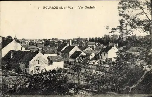 Ak Bourron Marlotte Seine et Marne, Vue Générale