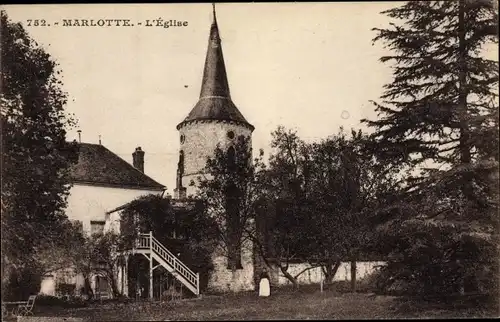 Ak Marlotte Seine et Marne, L´Église