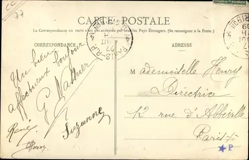 Ak Recloses Seine-et-Marne, Entrée de la Forêt