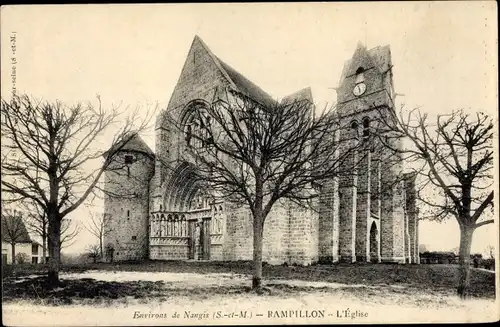 Ak Nangis Seine et Marne, Rampillon, l´Église