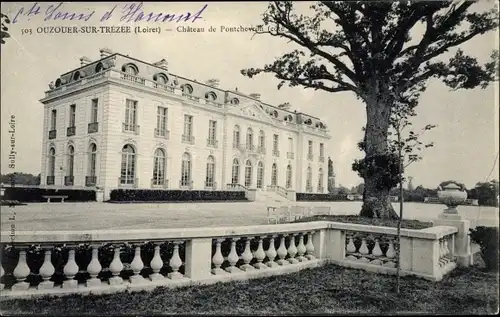 Ak Ouzouer sur Trézée Loiret, Château de Pontchevron