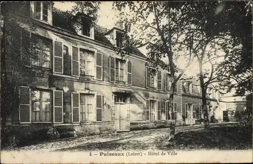 Ak Puiseaux Loiret, Hôtel de Ville