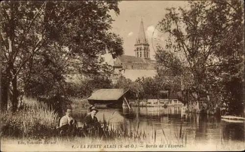 Ak La Ferté Alais Essonne, Bords de l´Essonnes