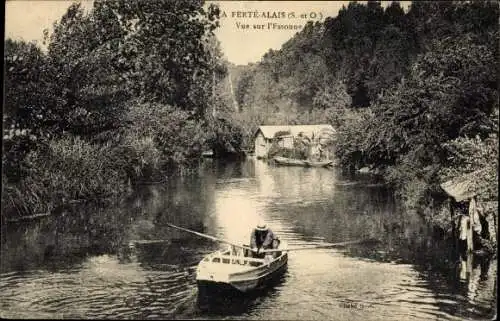 Ak La Ferté Alais Essonne, Vue sur l´Essonne