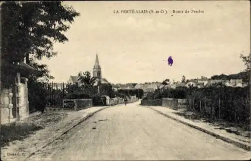 Ak La Ferté Alais Essonne, Route de Presles