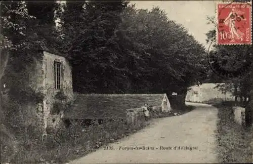 Ak Forges les Bains Essonne, Route d´Adelayau