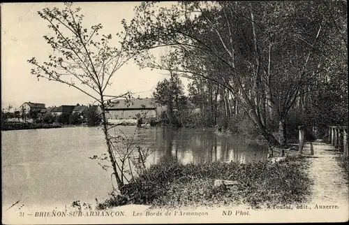 Ak Brienon-sur-Armançon Yonne, Les Bords de l´Armançon